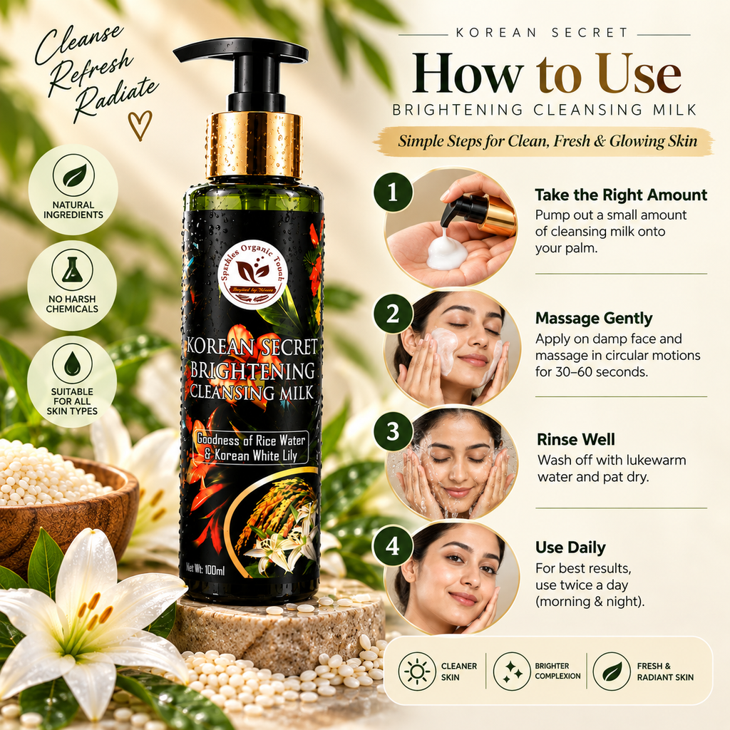 Korean Secret Brightening Cleansing Milk with Rice Water & Korean White Lily