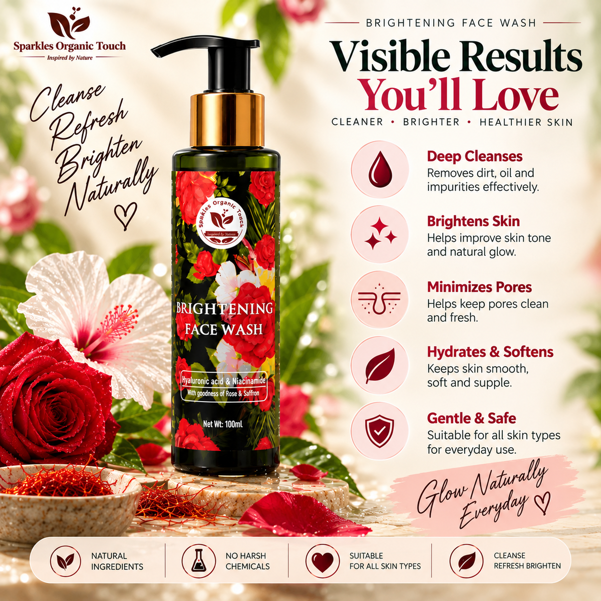Korean Secret Brightening Face Wash – 100mL