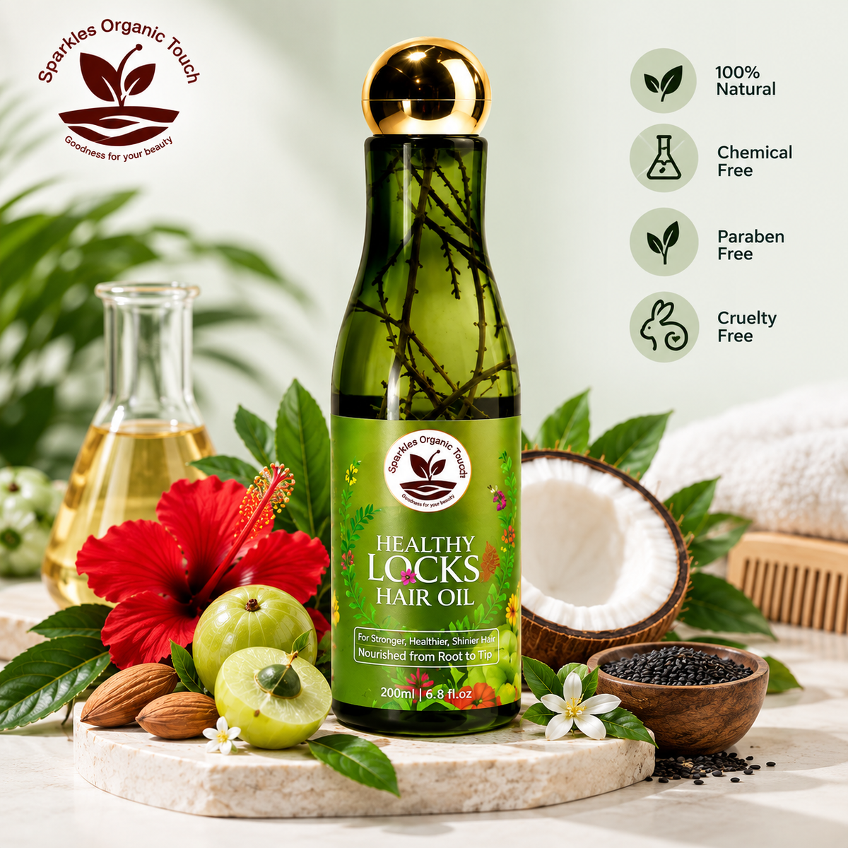 Healthy Locks 6-Oil Botanical Hair Oil – 200ml